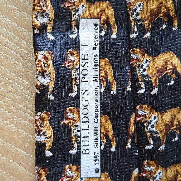 ESOP Bulldog silk necktie - Picture 5 of 7